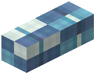Horizontal Post Decorative Light Blue Wool
