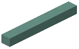Horizontal Stick Cyan Concrete