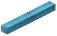 Horizontal Stick Light Blue Wool
