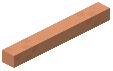 Horizontal Stick Orange Concrete