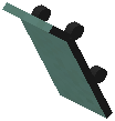 Leaned Skateboard Cyan Concrete