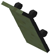 Leaned Skateboard Green Concrete