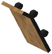 Leaned Skateboard Raw Oak Wood