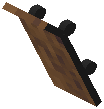 Leaned Skateboard Raw Spruce Wood