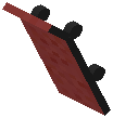 Leaned Skateboard Red Concrete