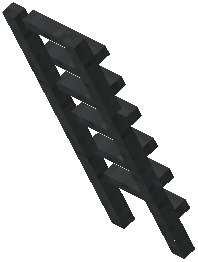 Leaning Ladder Black Concrete