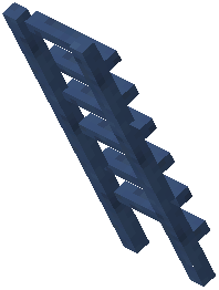 Leaning Ladder Blue Concrete
