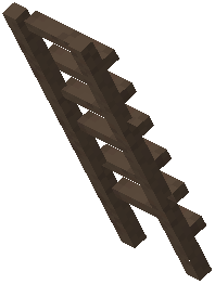 Leaning Ladder Brown Concrete