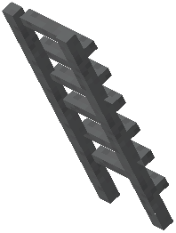 Leaning Ladder Gray Concrete