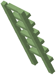 Leaning Ladder Lime Concrete