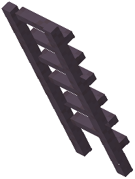 Leaning Ladder Purple Concrete