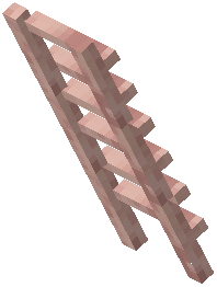 Leaning Ladder Raw Cherry Wood