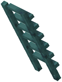 Leaning Ladder Raw Warped Wood