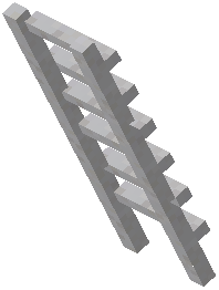 Leaning Ladder White Concrete