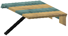 Cyan & Yellow Lengthened Rain Shed