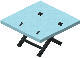 Medium Table Light Blue Concrete