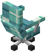 Office Chair Decorative Cyan Wool