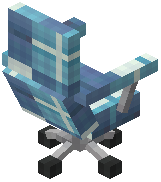 Office Chair Decorative Light Blue Wool
