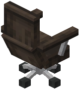 Office Chair Raw Dark Oak Wood