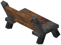 Park Bench No Handrail Raw Spruce Wood