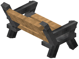 Park Bench Raw Oak Wood