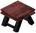Park Stool Raw Crimson Wood