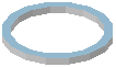 Ring Light Light Blue Framed Acrylic