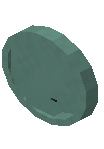 Round Clock Cyan Concrete