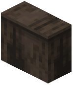 Side Slab Raw Dark Oak Wood