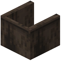 Uncovered Shelf Raw Dark Oak Wood