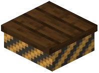 Warning Slab Dark Oak Planks