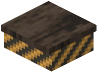 Warning Slab Raw Dark Oak Wood