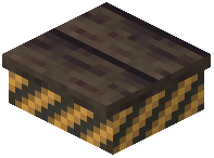 Warning Slab Stripped Dark Oak Wood
