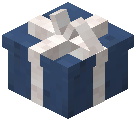 White Bow Gift Box Blue Concrete