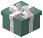 White Bow Gift Box Cyan Concrete