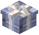 White Bow Gift Box Decorative Blue Wool