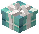 White Bow Gift Box Decorative Cyan Wool