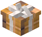 White Bow Gift Box Decorative Orange Wool