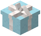 White Bow Gift Box Light Blue Concrete