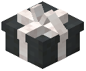 White Bow Small Gift Box Black Concrete