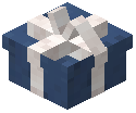 White Bow Small Gift Box Blue Concrete