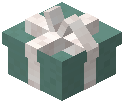 White Bow Small Gift Box Cyan Concrete
