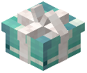 White Bow Small Gift Box Decorative Cyan Wool