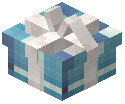 White Bow Small Gift Box Decorative Light Blue Wool