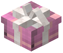 White Bow Small Gift Box Decorative Magenta Wool