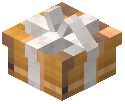 White Bow Small Gift Box Decorative Orange Wool