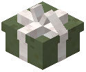 White Bow Small Gift Box Green Concrete