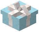 White Bow Small Gift Box Light Blue Concrete