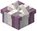 White Bow Small Gift Box Market Block Purple