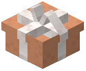 White Bow Small Gift Box Orange Concrete